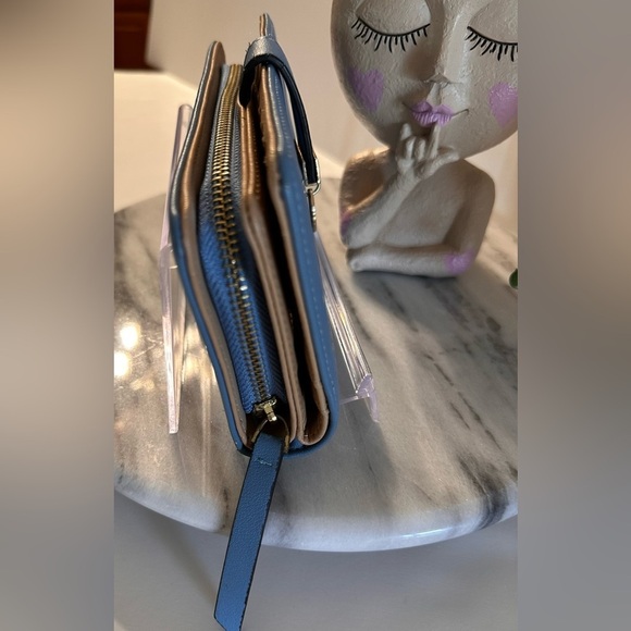 Women Long Clutch PU Leather Wallet Pocket Purse Credit Card Slips Sky Blue - Picture 10 of 14